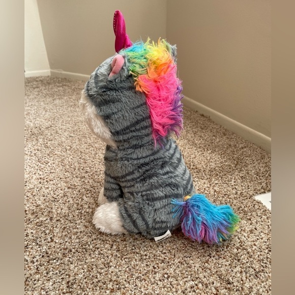 Kellytoy Unicorn Cat Plush Pink Sparkle Eyes - Picture 4 of 7
